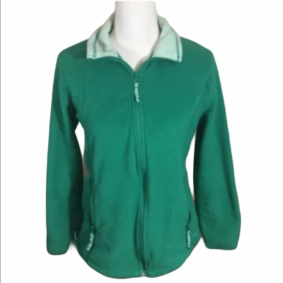 Cabelas Green Fleece ZIP Jacket - Picture 1 of 7